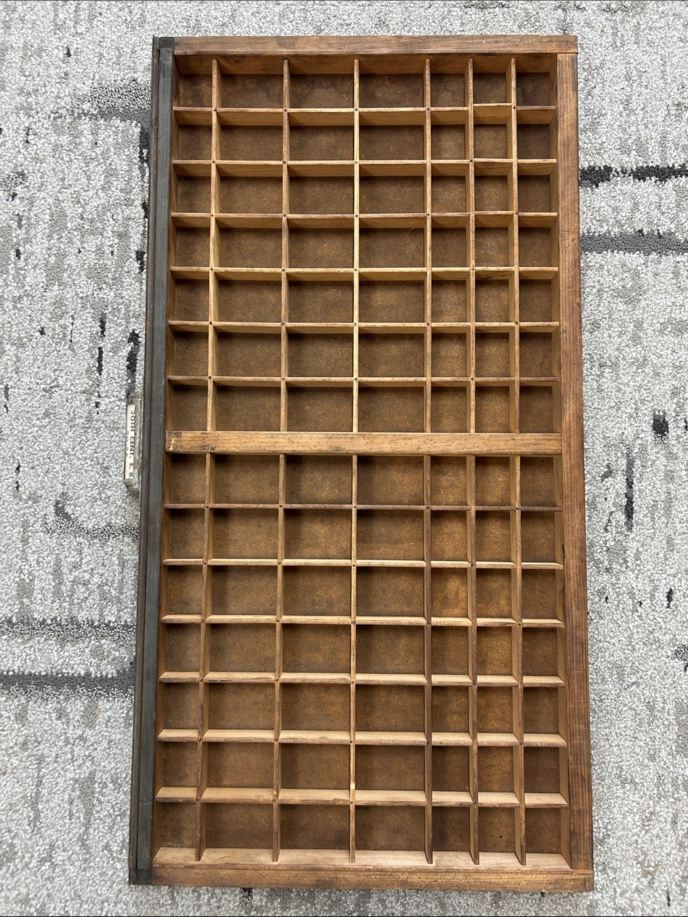 Hamilton Letterpress Typeset Printers Tray Wooden Curio Display Shelf